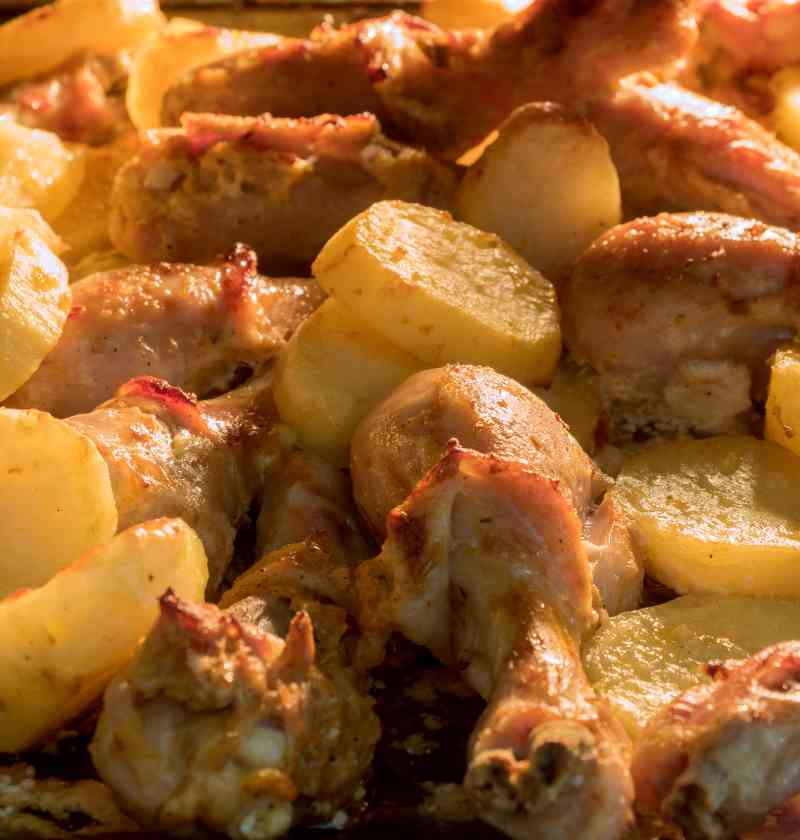 Frango Assado no Forno com Batata