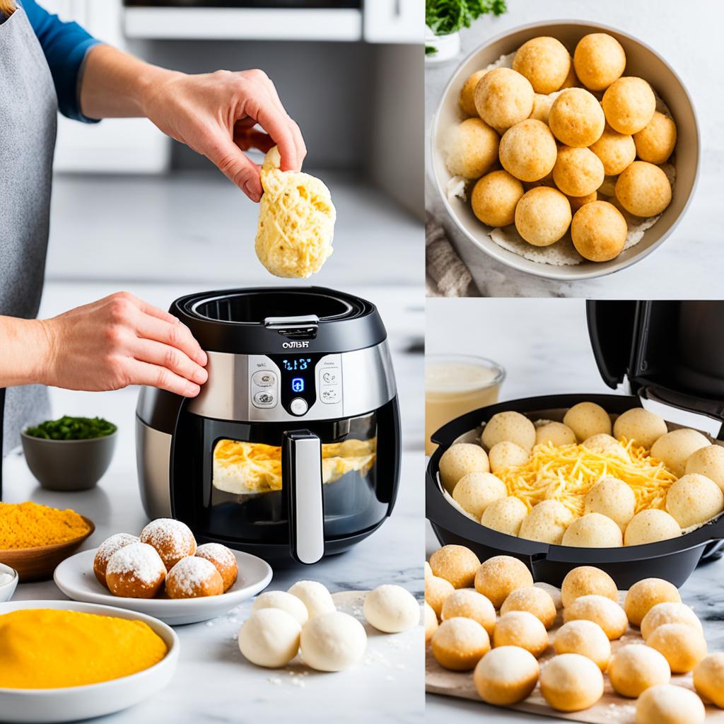 como fazer pão de queijo na airfryer