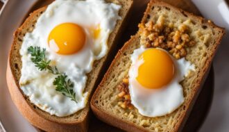 pão com ovo e farofa