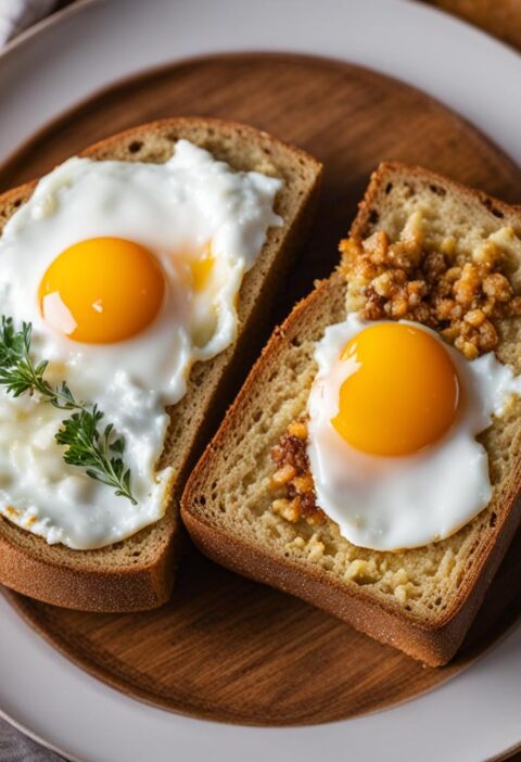 pão com ovo e farofa