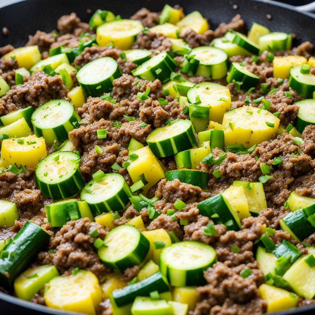 carne moída com abobrinha