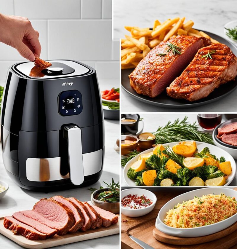 como assar carne na airfryer