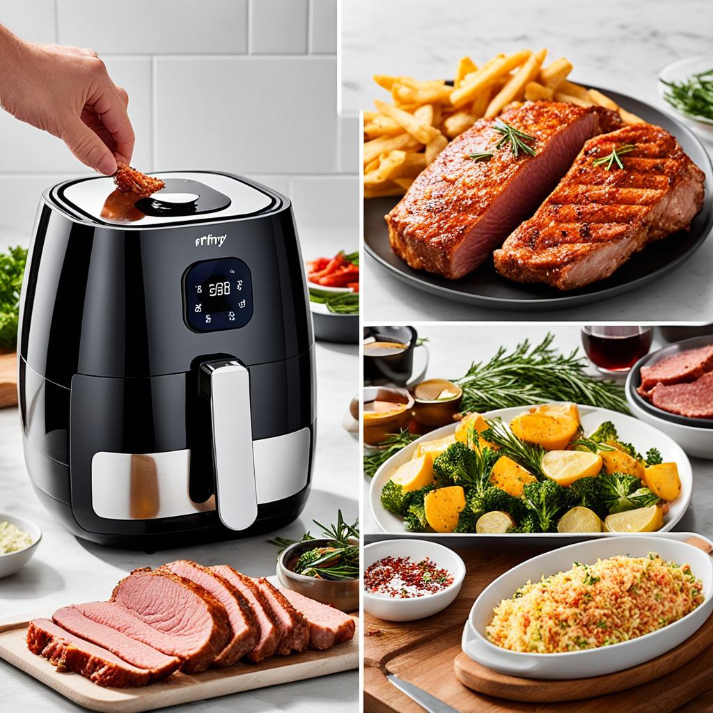 como assar carne na airfryer