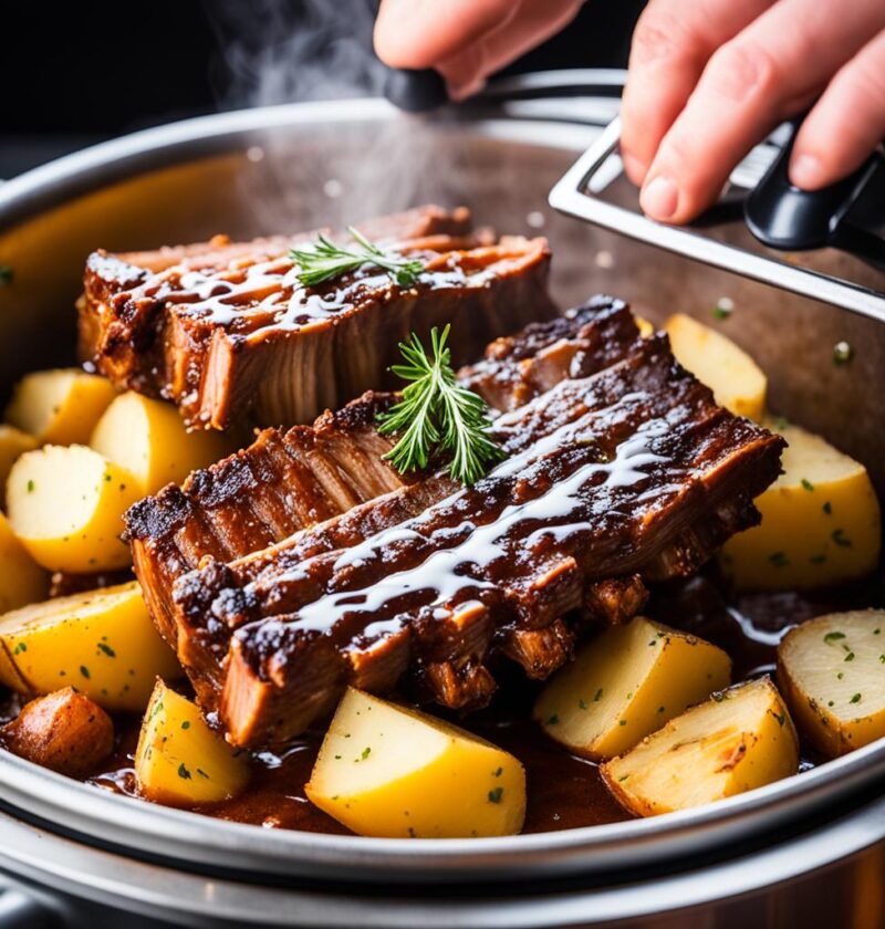 costela na panela de pressão com batata