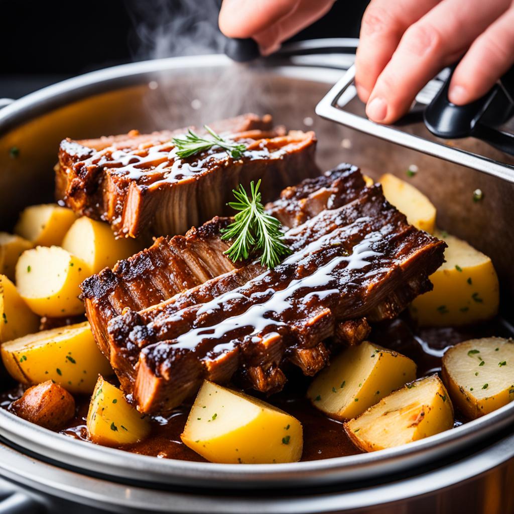 costela na panela de pressão com batata