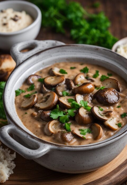 estrogonofe de carne com champignon