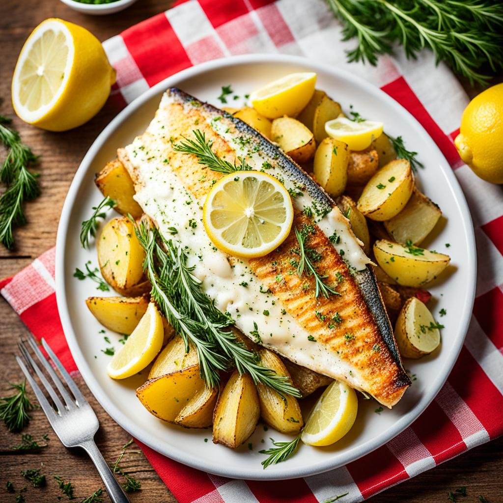 peixe com batata ao forno