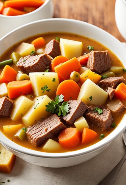 sopa de carne e legumes