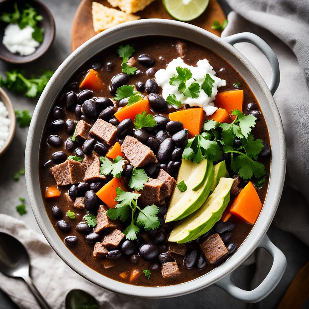 sopa de feijão preto