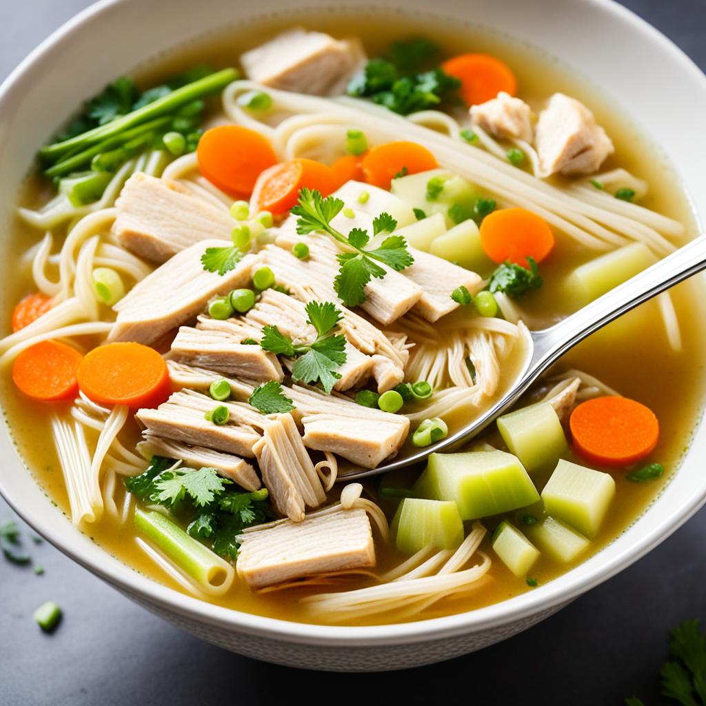 sopa de macarrão com frango