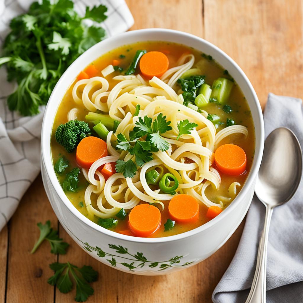 sopa de macarrao com legumes