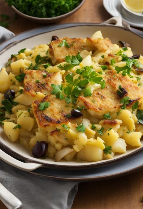 Bacalhau à Brás com batata palha