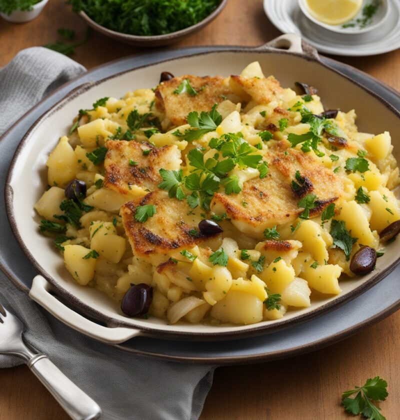 Bacalhau à Brás com batata palha