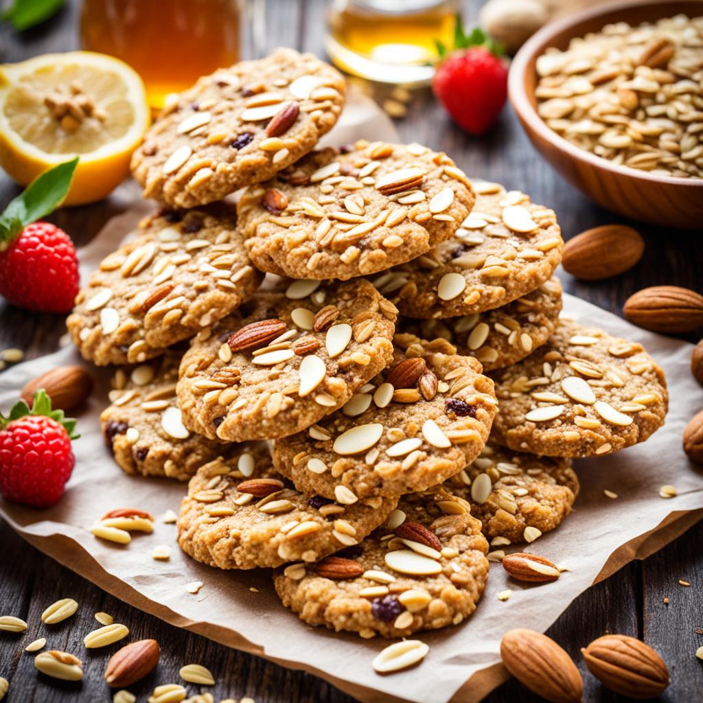 Biscoitos de mel e aveia saudáveis