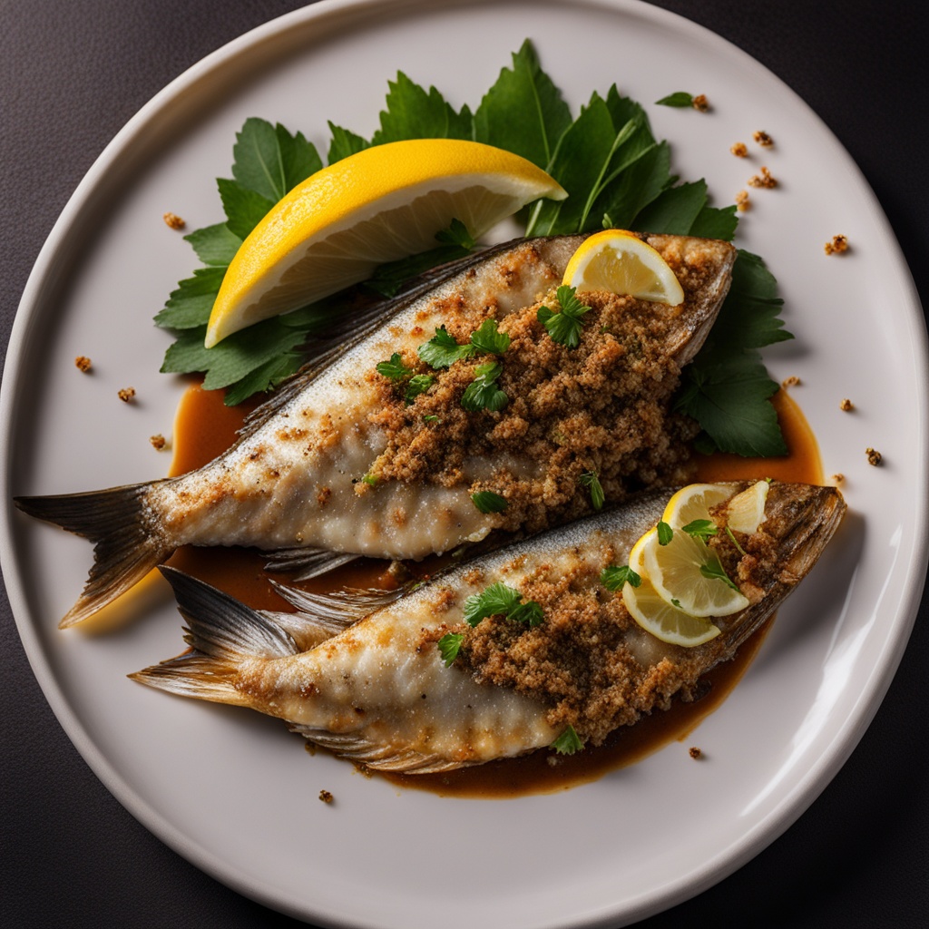 Sardinha frita com limão e alho