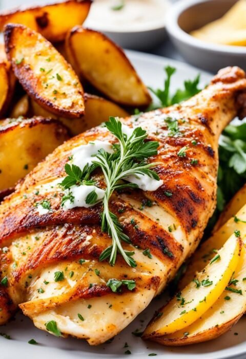 coxa assada com batata