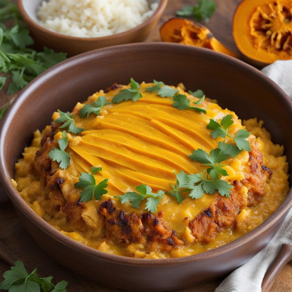 escondidinho de abobora com frango