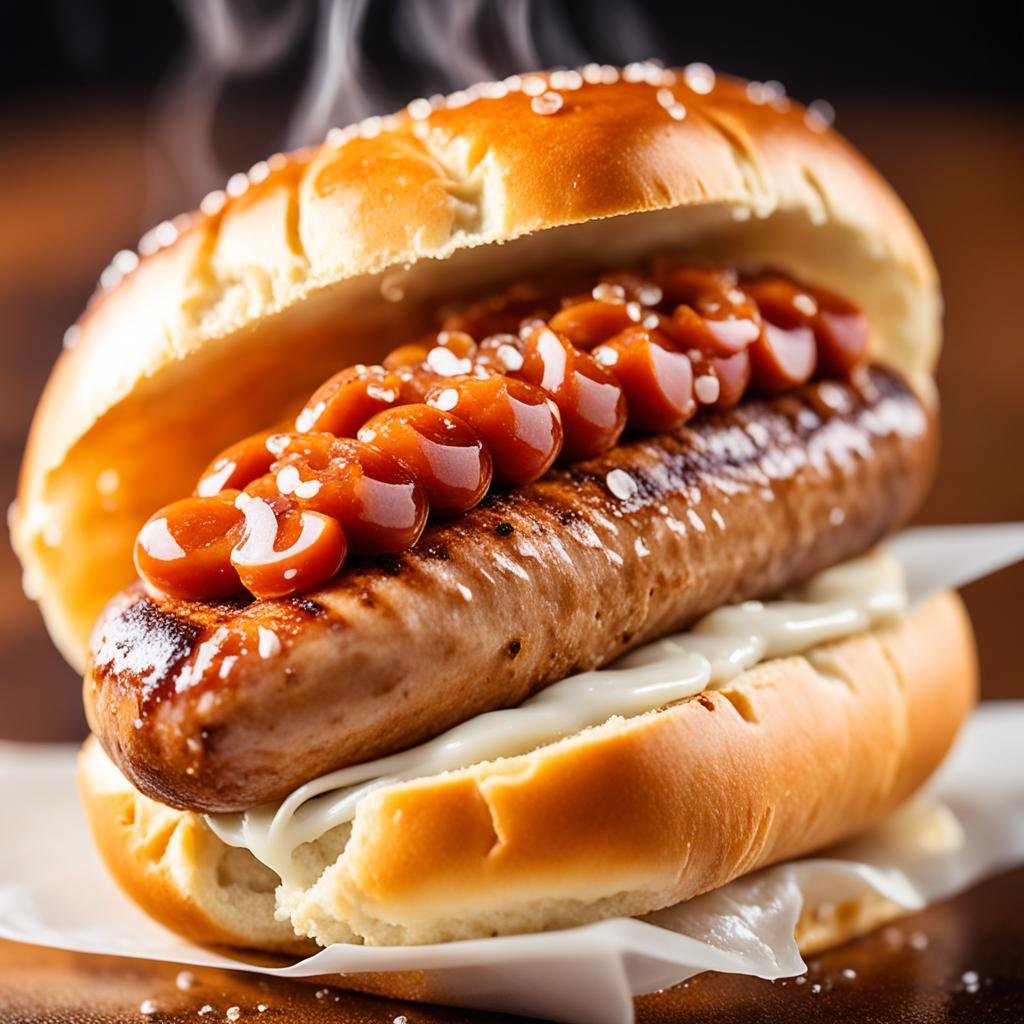 pão com linguiça café da manhã