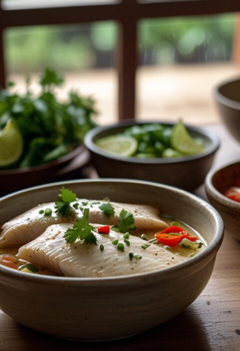 Peixe Ensopado com Leite de Coco