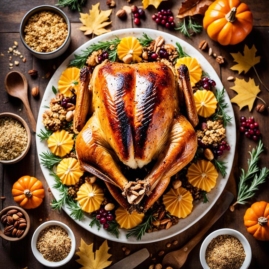 peru recheado com farofa