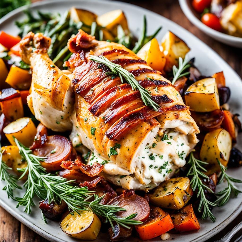 sobrecoxa recheada com bacon sobrecoxa recheada com bacon