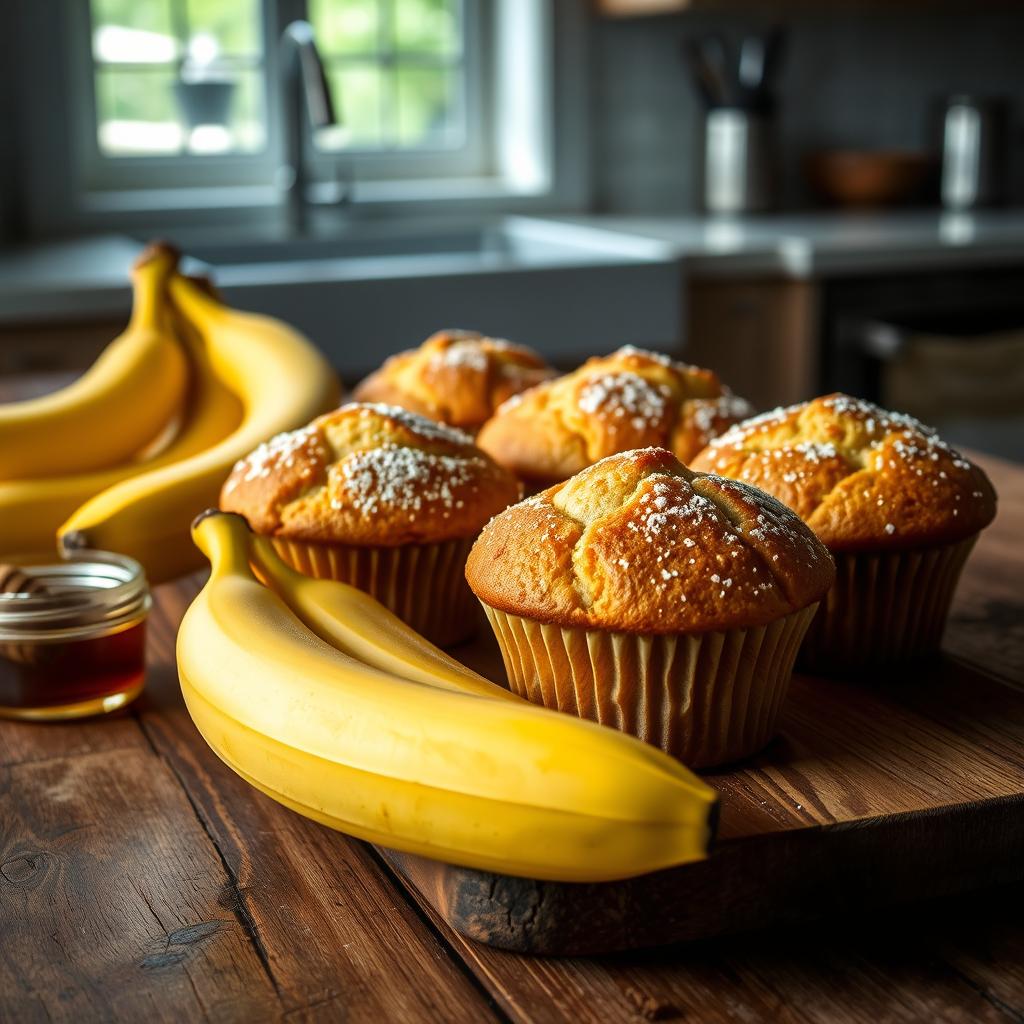 Bolinhos de banana frescos