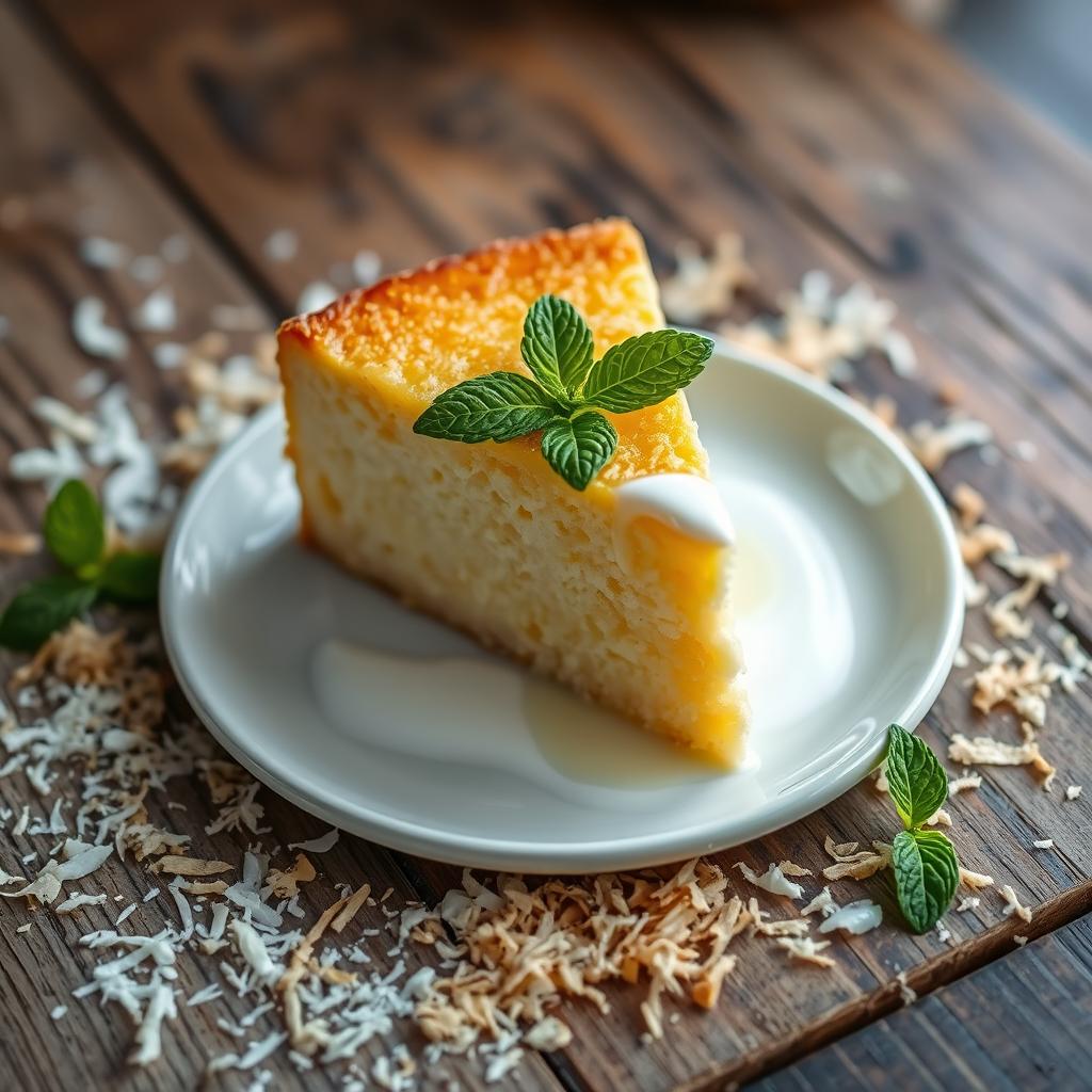 Bolo de Fubá com Leite de Coco