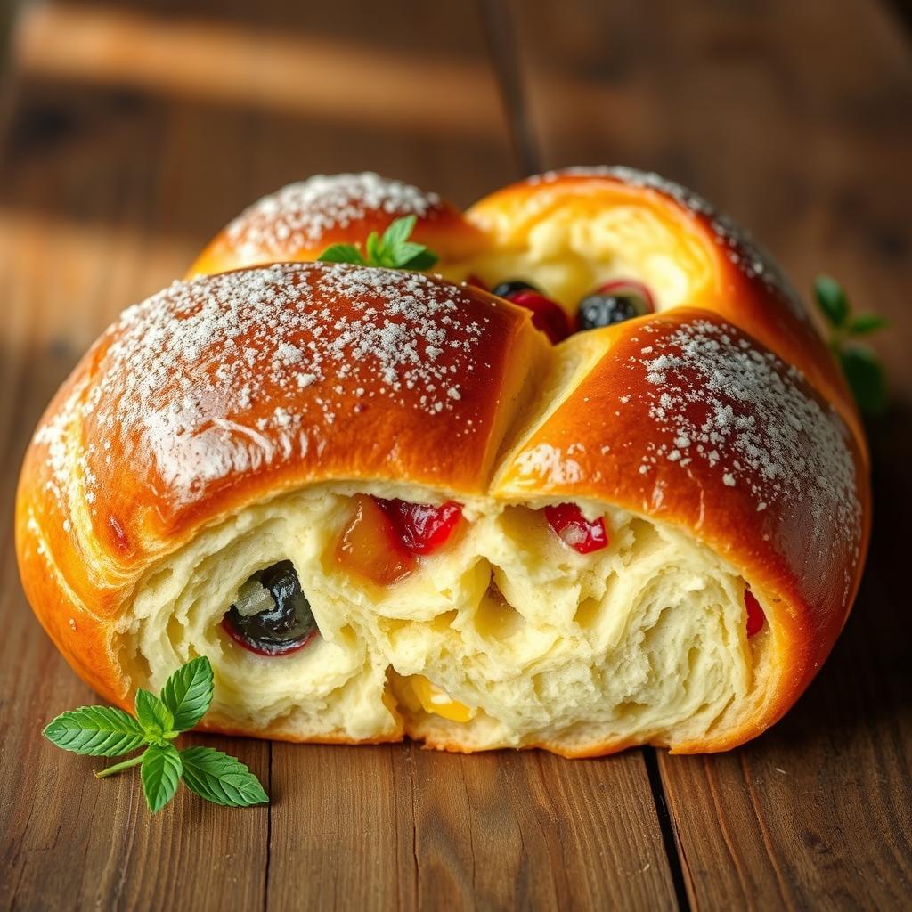 Brioche com Frutas Cristalizadas