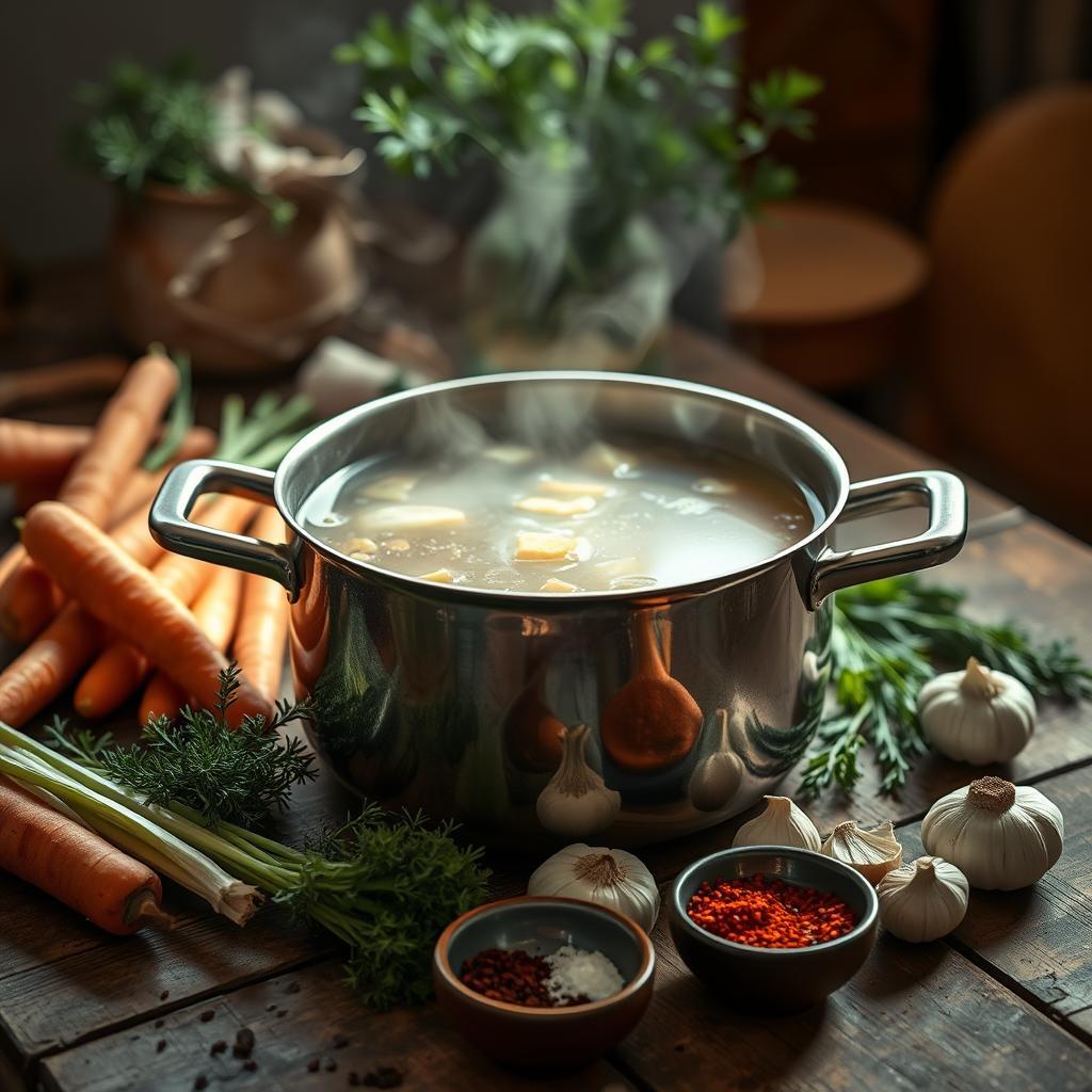 Caldo de Frango Caseiro