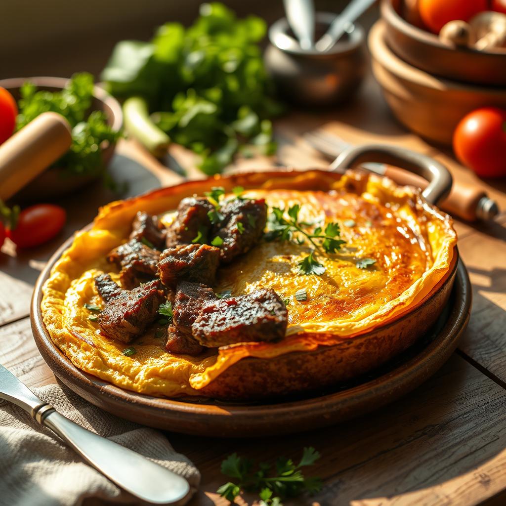 Omelete de Forno com Costela