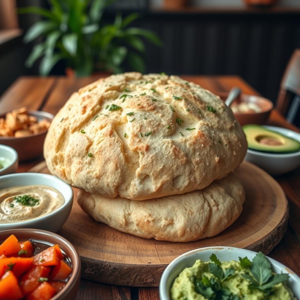 Pão Sem Ovos e Acompanhamentos Veganos