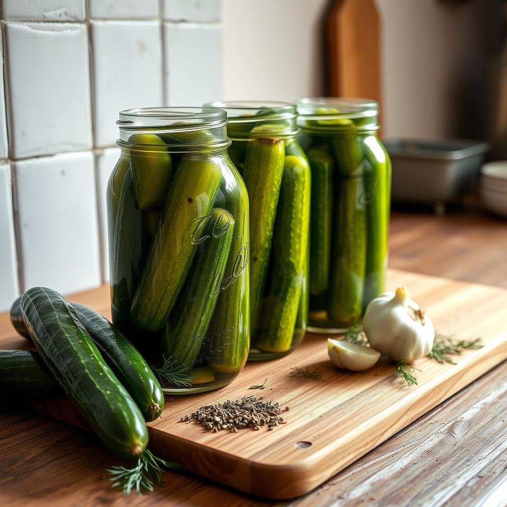 Pepinhos em conserva caseiros