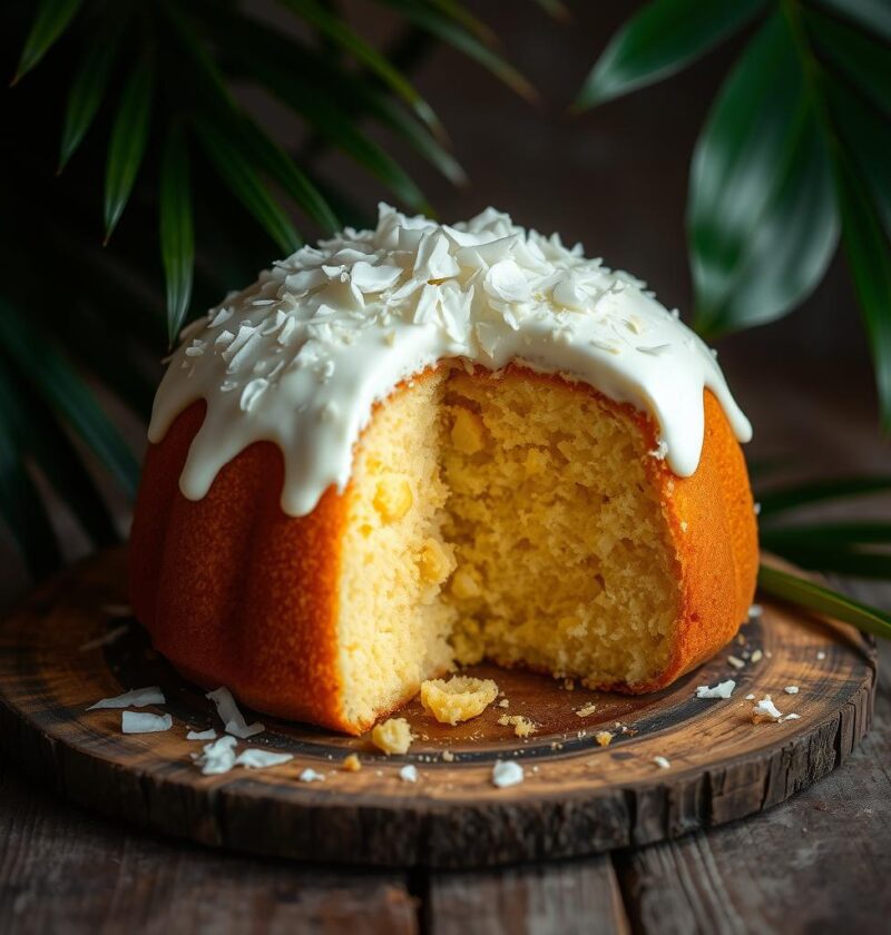 bolo de fubá com leite de coco