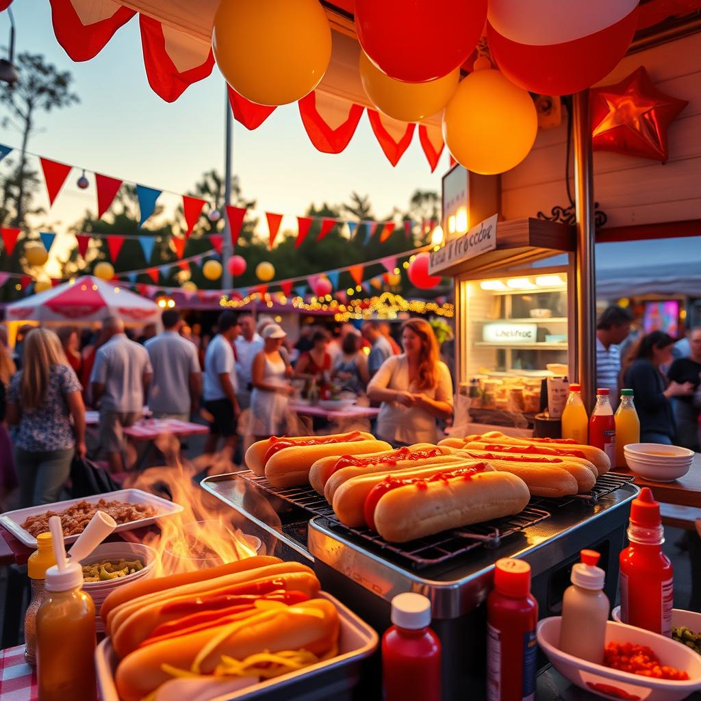 hot dog americano em eventos