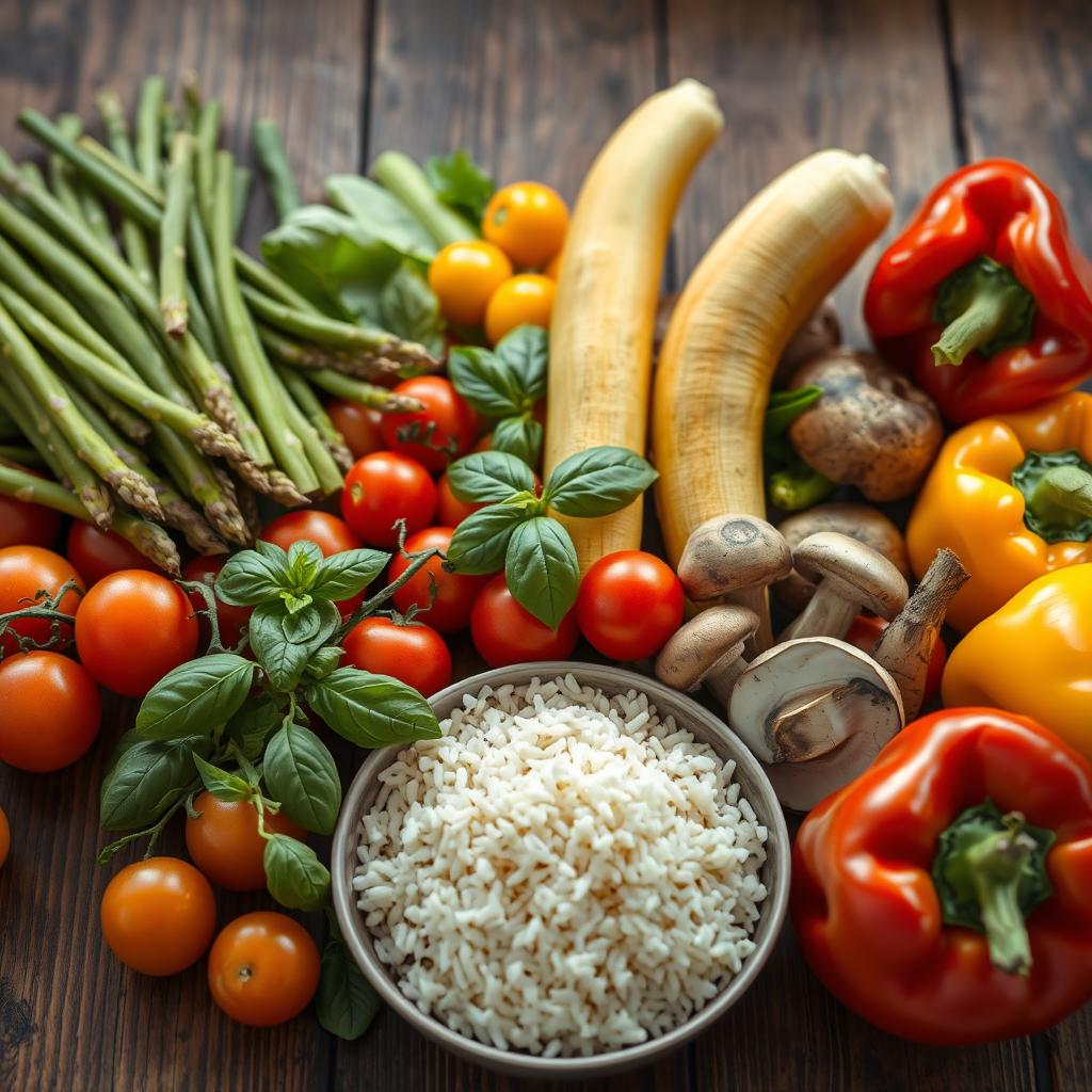 ingredientes risoto vegetariano