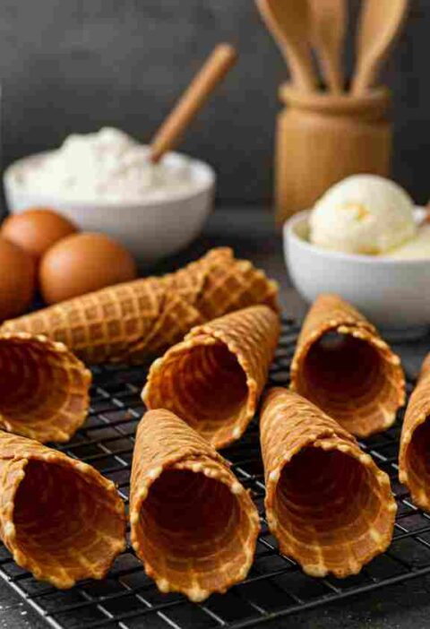 receita de cone de waffle